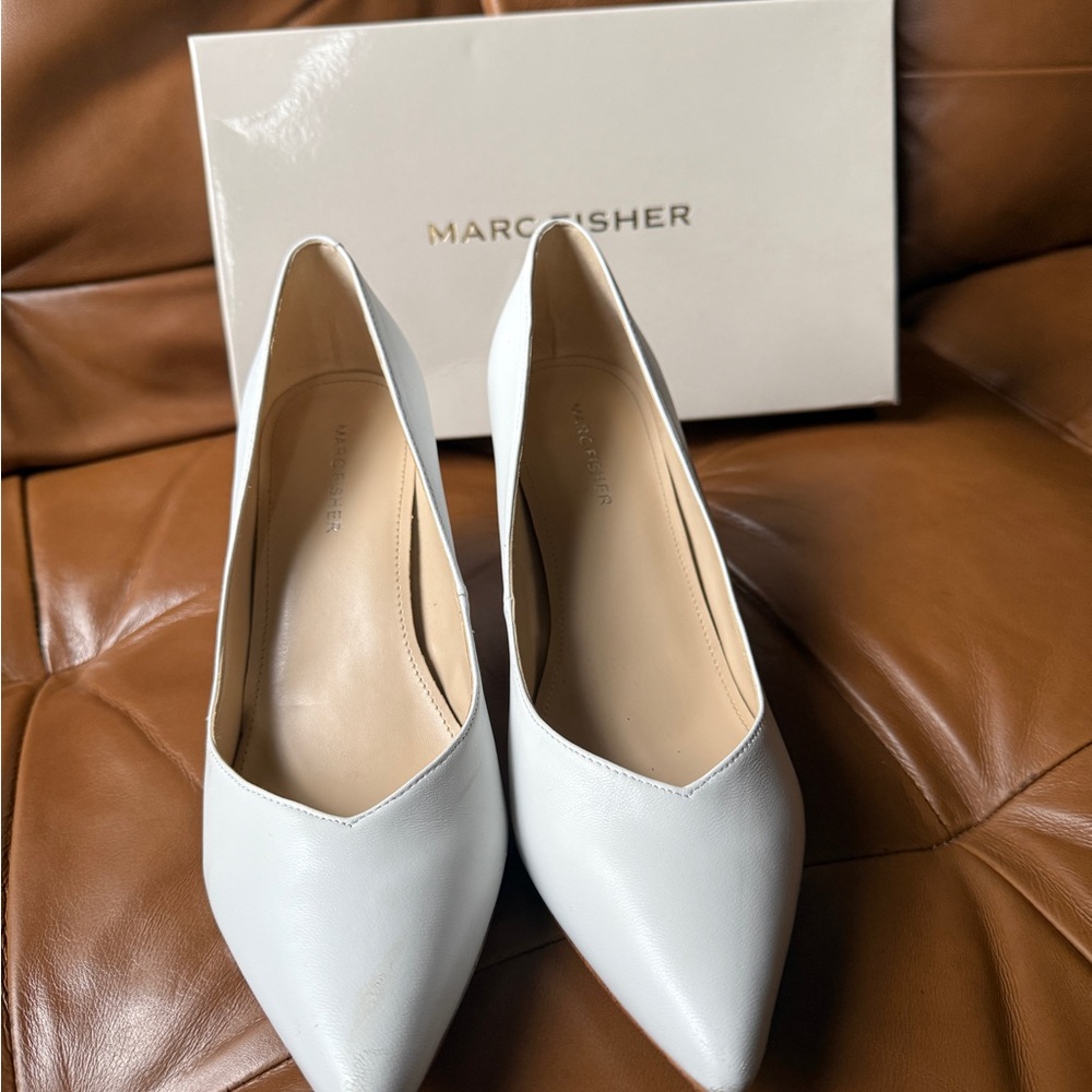 Marc Fisher Women's White Pumps